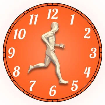 Running time Stock Illustration
