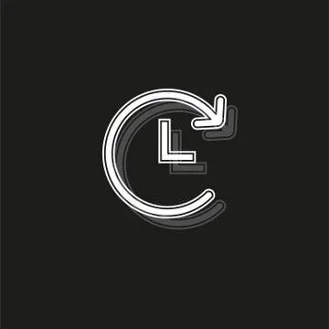 Running time illustration - vector clock time icon, deadline symbol Stock Illustration