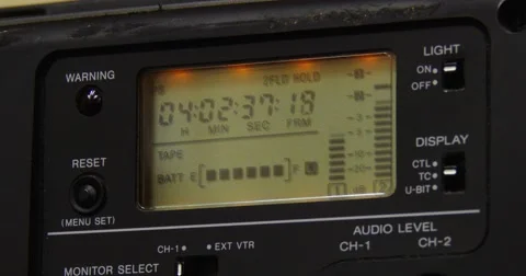 Running Timecode - Beta camera - Close Up - 4k Stock Footage 55809153