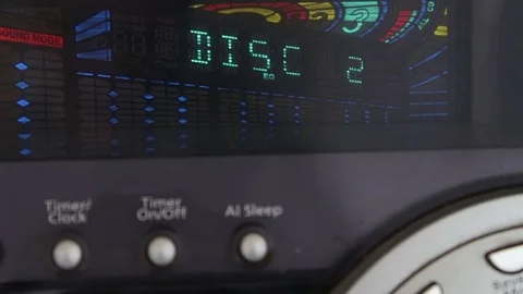 Running timecode on CD or MP 3 player Stock Footage 73310436