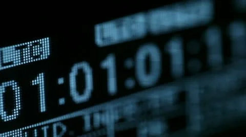 Running timecode on the vcr. Focus pulling. Video stock 22046866