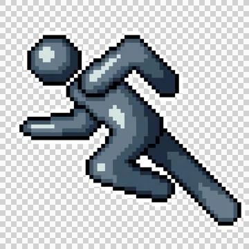 Running Together: A Dynamic Team in Motion Stock Illustration