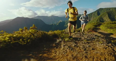 Running On Top of the World Stock Footage 149644891