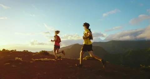 Running On Top of the World Stock Footage 149648038