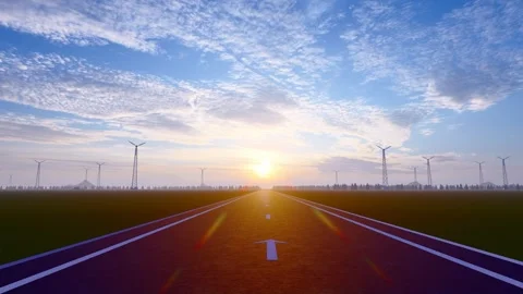 Running towards the rising sun, moving forward to greet the dawn. Stock Footage 336367516