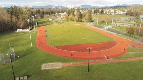 Running track and people Stock Footage 104879516