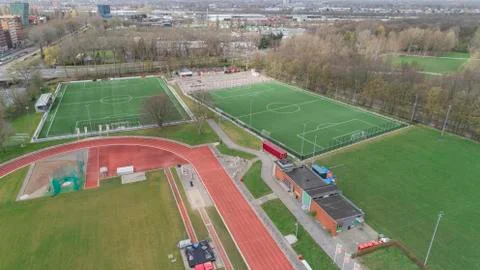 Running track for athletic competition. Stock Photos