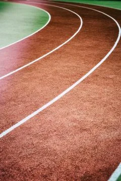 Running track curve Stock Photos