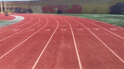 Running Track Finish Line Stock Footage 133571671