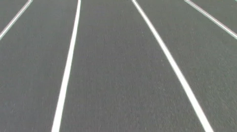 Running On Track Stock Footage 494043