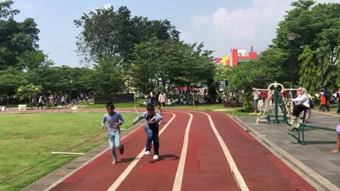 Running track Stock Footage 308992763