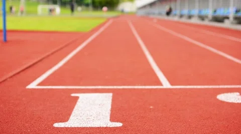 Running Track with Lane One on a Stadium 스톡 동영상 62955711