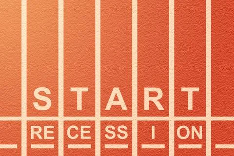 Running track marked start and recession Stock Illustration