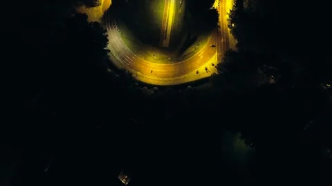 Running track at night Stock Footage 75649543