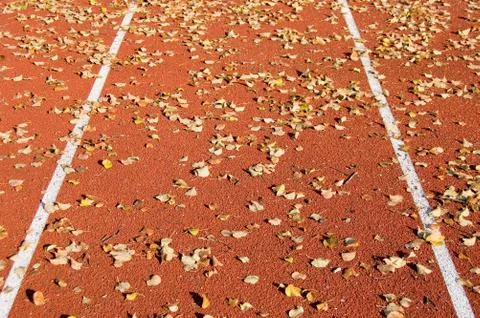 Running track Stock-Fotos