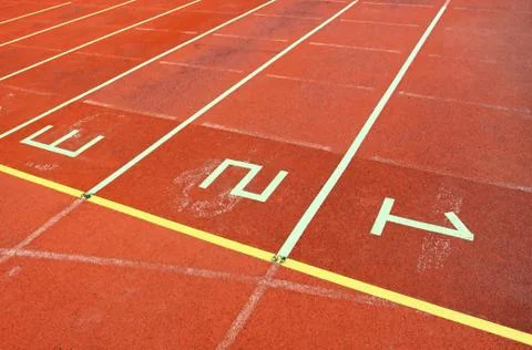 Running track Stock Photos