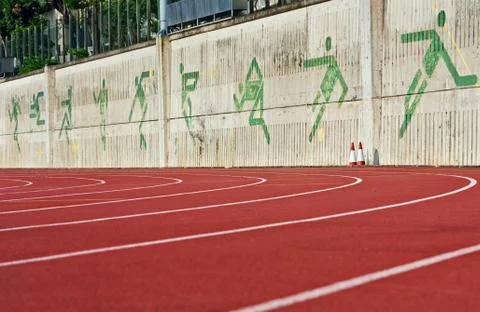 Running track Stock Photos