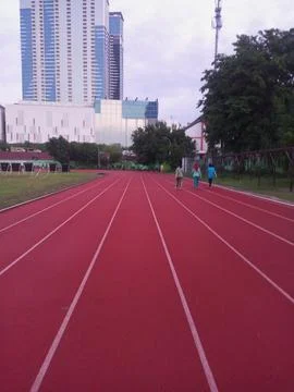 Running track Fotos de archivo