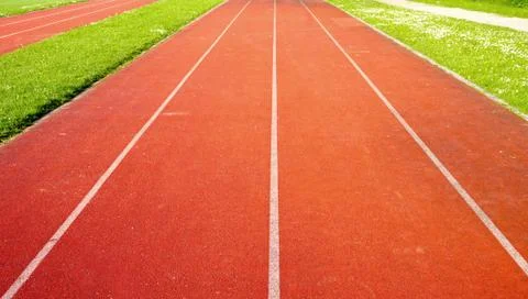 Running Track straight Stock Photos
