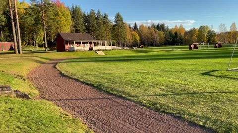 Running tracks field. Stock Footage 256105941