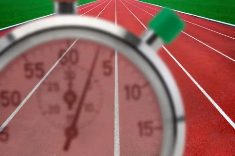 Running tracks Stock Illustration