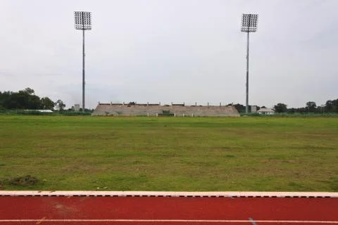 Running tracks Stock Photos