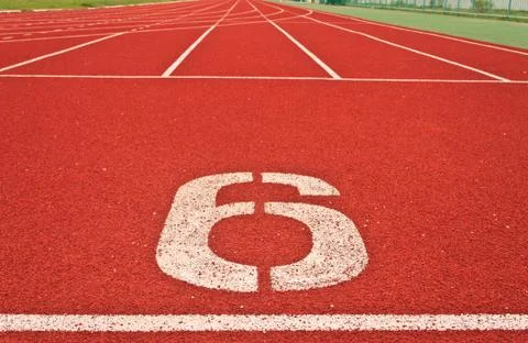 Running tracks Stock Photos