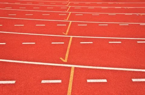 Running tracks Foto stock