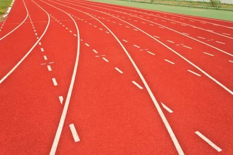 Running tracks Foto stock