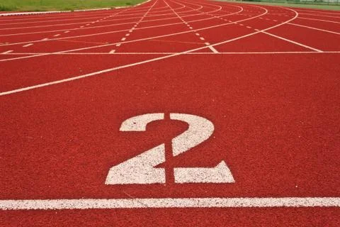 Running tracks 写真素材