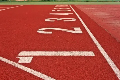 Running tracks Stock Photos