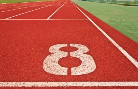 Running tracks Foto stock