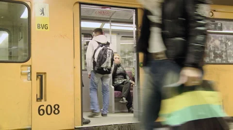 Running to the train Stock Footage 1088267