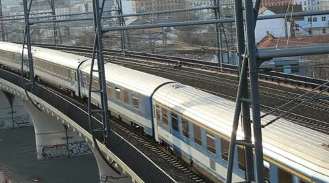 Running train Stock Footage 12679646