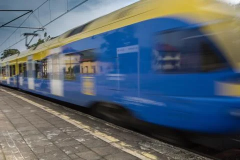 Running Train in Milowka Stock Photos