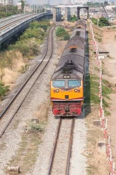 Running train Stock Photos