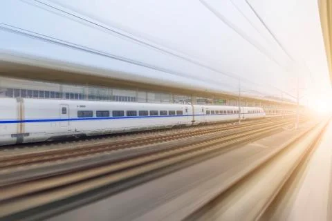 A running train Stock Photos