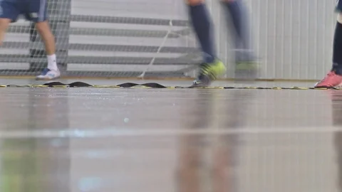 Running training in futsal Stock Footage 81220023