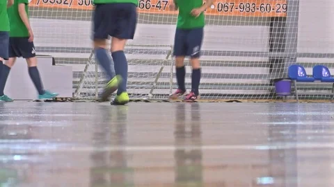 Running training in futsal Stock Footage 81220092