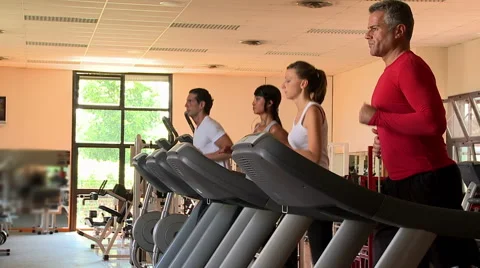 Running on treadmill Stock Footage 49741649