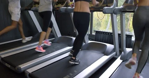 Running on a Treadmill Stock Footage 84179400