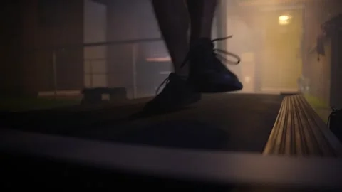 Running on treadmill Stock Footage 247285284