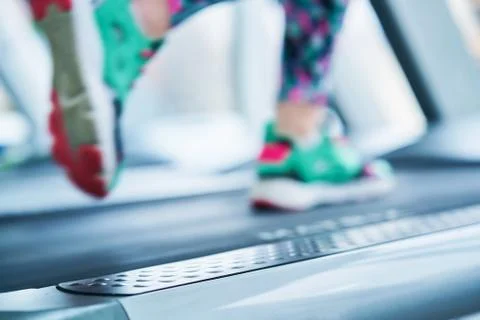 Running on the treadmill Stock Photos