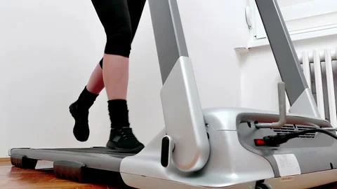 Running on a Treadmill in Slow Motion Stock-Footage 260305685