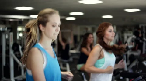 Running on a Treadmill. Stop in the End. Stock Footage 40638721