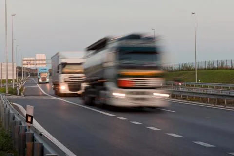 Running trucks Stock Photos