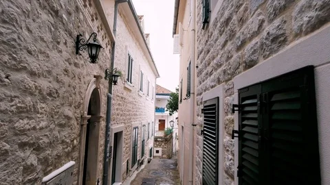 Running true a city Stock Footage 129749547