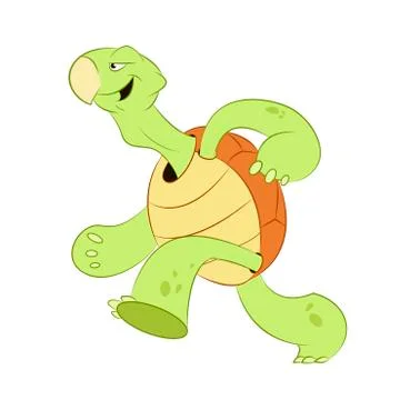 Running turtle Stock Illustration