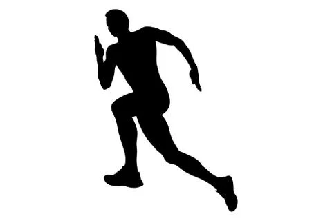 Running uphill athlete runner 스톡 일러스트