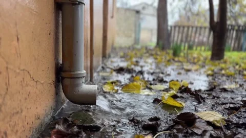 Running Water And Rain Stock Footage 296445009